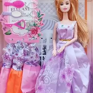 BKDT Marketing Doll Toy for Girls Moveable Arms,Elbow with Dresses & Fashion Accessories  (Multicolor)